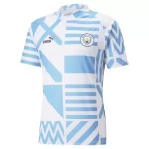 Image of Puma Manchester City FC Pre Match Shirt Mens - White