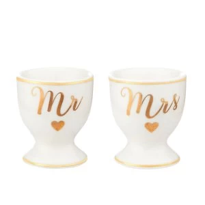 Image of Sass & Belle Gold Mr & Mrs Egg Cups