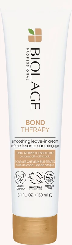 Image of Biolage Bond Therapy Smoothing Leave In Balm Infused with Citric Acid and Coconut Oil for Over Processed Damaged Hair 150ml
