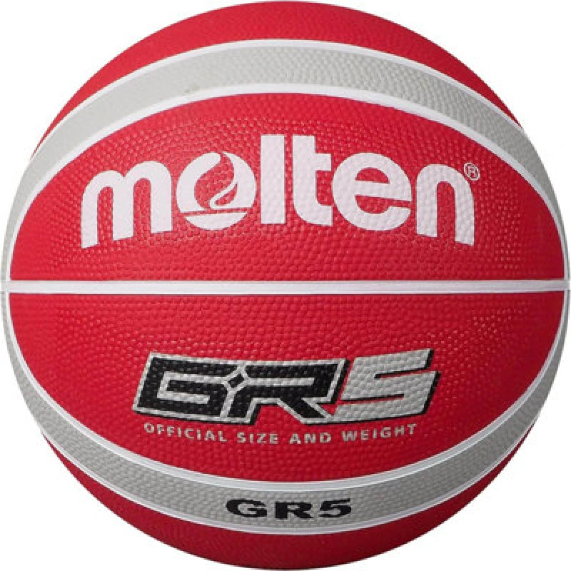 Image of Molten Bgr Rubber Basketball In Red/silver - Perfect For Indoor Training And Drills