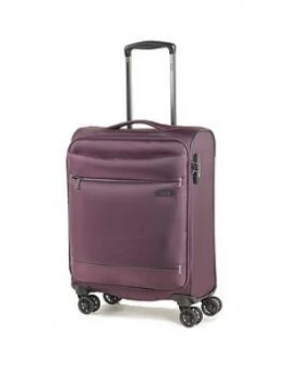 Image of Rock Luggage Deluxe Lite Carry-On 8 Wheel Purple Suitcase