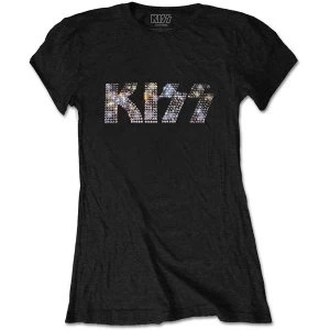 Image of KISS - Logo Womens Medium T-Shirt - Black