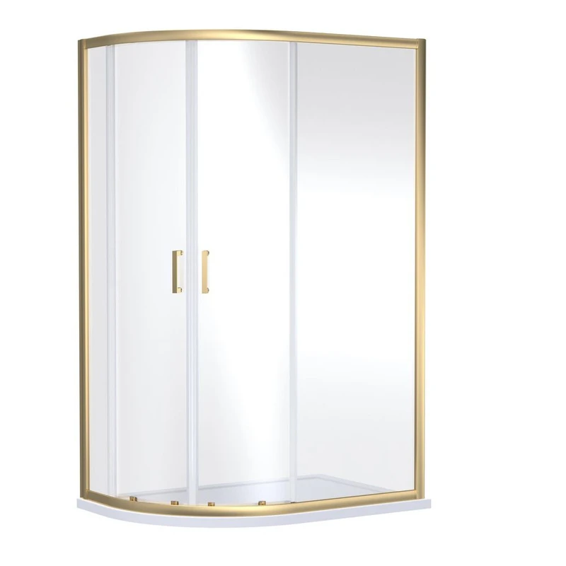 Image of nuie Rene 1900 x 800 x 800mm Quandrant Shower Enclosure - Brown, Brown SMQU129BB-E6