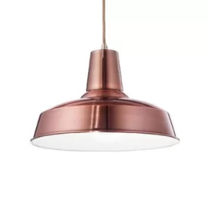 Image of Moby 1 Light Dome Ceiling Pendant Copper, E27