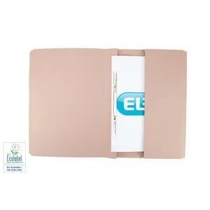 Image of Elba Clifton Foolscap Flat File with Front Pocket 285gsm Capacity 50mm Buff Pack of 25