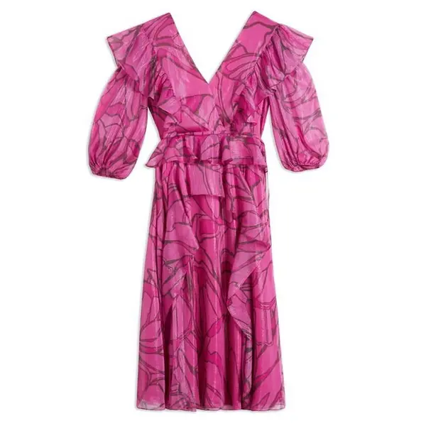 Image of Ted Baker Victoir Midi Dress - Pink 8