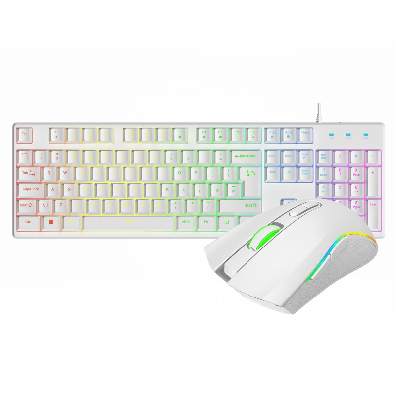 Image of VIDA VIDA REBEL 2IN1 White USB DESK KIT keyboard REBEL2IN1-WHT