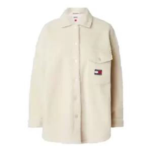 Image of Tommy Jeans Tjw Oversized Sherpa Overshirt - Cream