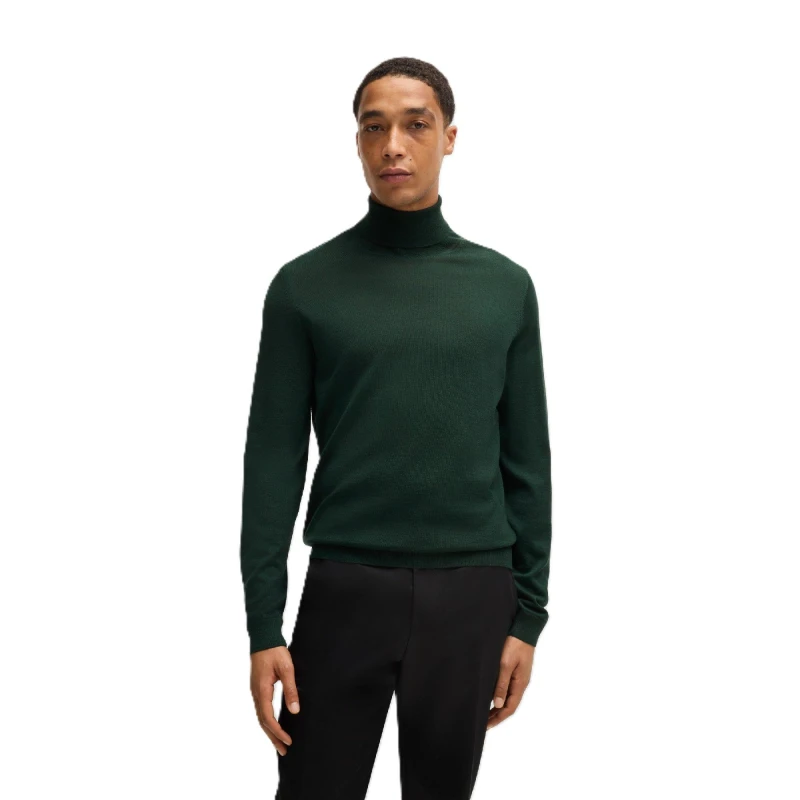 Image of Boss Mens Musso P Crew Sweatshirt Crew Sweaters S Green 52319728350