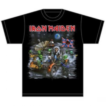 Image of Iron Maiden - Knebworth Moon buggy Unisex Large T-Shirt - Black