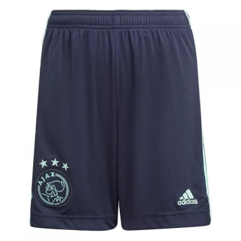 Image of adidas Ajax Amsterdam 2 half 2 Away Shorts Kids - Legend Ink / Easy Green