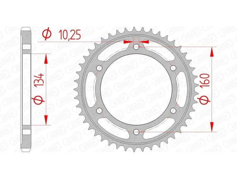Image of AFAM Steel Standard Rear Sprocket 10617 - 525