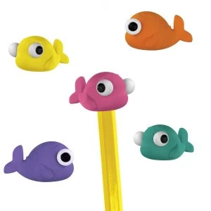 Image of Mustard Bobble Eyes Eraser Toppers - Pack of 8