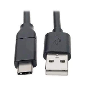 Image of Tripp Lite USB Type-A to USB Type-C Cable (M/M) - 2.0 3A Rating USB-IF Certified Thunderbolt 3 3.96 m