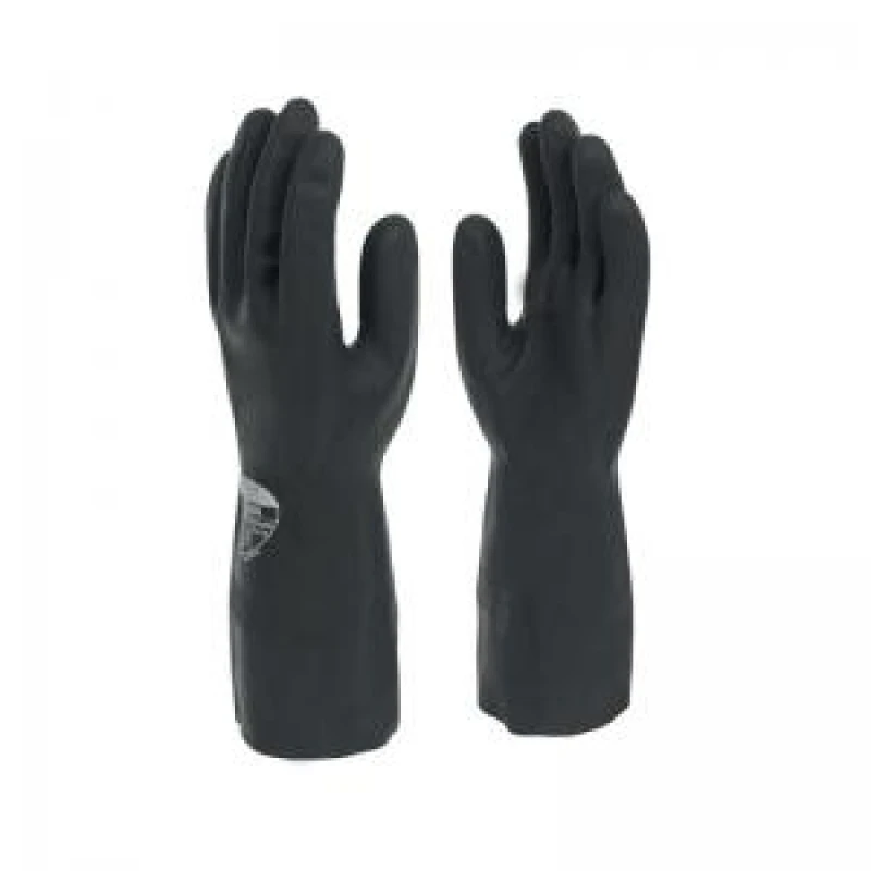 Image of Shield 33cm Industrial Black Rubber Gloves Size XL GI/6406/10