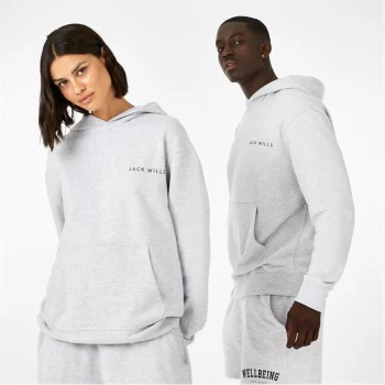 Image of Jack Wills Unisex Wellbeing Hoodie - Lt Ash Marl