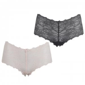 Image of Dorina Lyla 2 Pack Hipster Briefs - Black/Nude