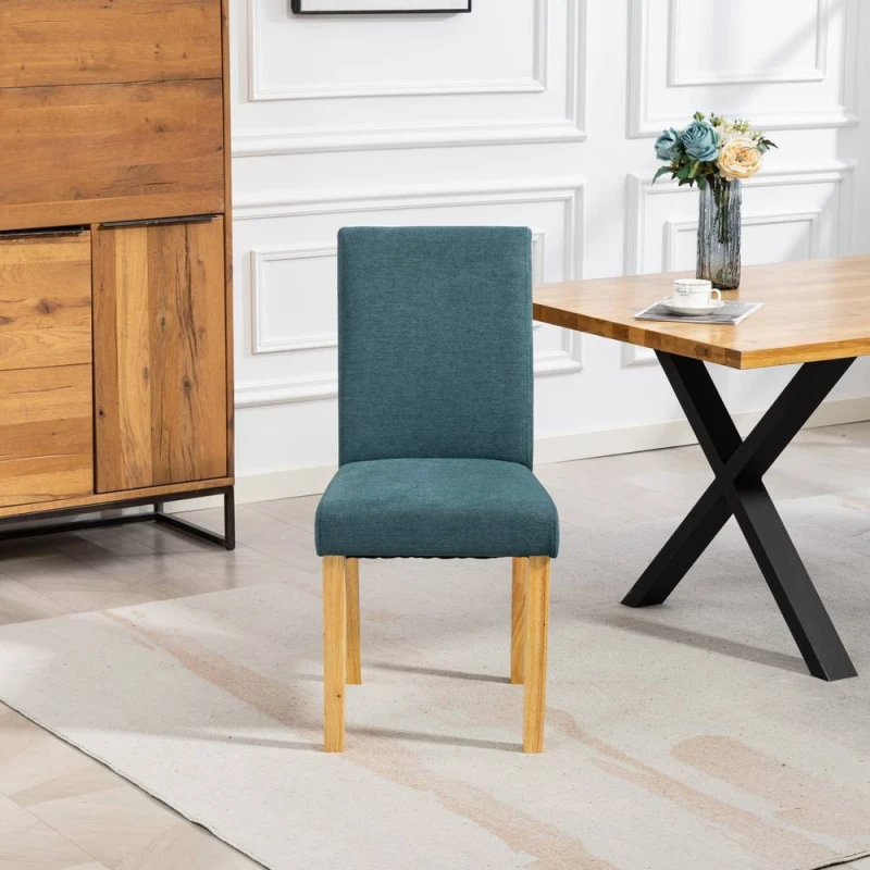 Image of Artemis Home Almont Fabric Dining Chairs - Set of 2 in Teal Size: 2 Pack Teal Unisex 2 Pack