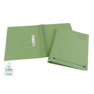 Image of Elba Foolscap Spring Transfer File 285gsm 35mm Green Pack of 25