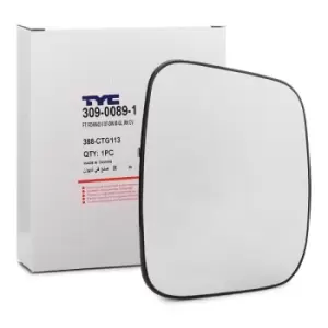 Image of TYC Wing Mirror Glass FIAT,PEUGEOT,CITROEN 309-0089-1 8151QV,71765391,8151QV