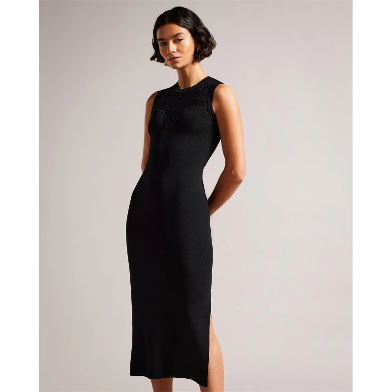 Image of Ted Baker Womens Polyan Bodycon Dress Black female 6 (2X)