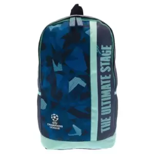 Image of UEFA Champions League Abstract Slimline Backpack (One Size) (Aquamarine/Blue/White)