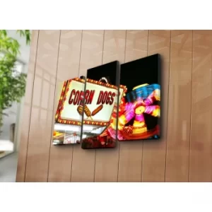 Image of 3PATK-29 Multicolor Decorative Canvas Painting (3 Pieces)