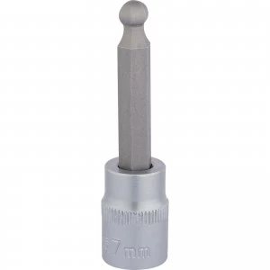 Image of Draper Expert 3/8" Drive Hexagon Ball End Socket Bit Metric 3/8" 7mm