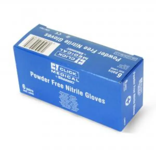 Image of Click Medical Nitrile Gloves 6 Pairs In A Carton Blue CM1721 BESWCM1721