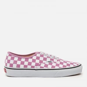 Image of Vans Womens Checkerboard Authentic Trainers - Orchid/True White - UK 3