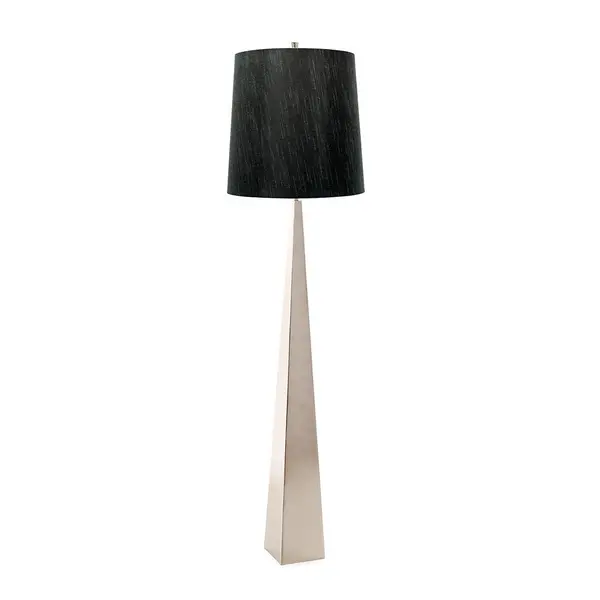 Image of Ascent Floor Lamp with Tapered Shade, Polished Nickel