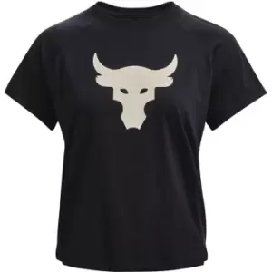 Image of Under Armour Armour Project Rock Bull Short Sleeve T Shirt Womens - Black