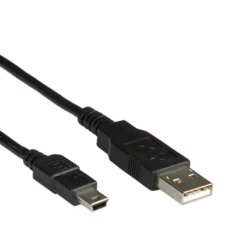 Image of ROLINE USB 2.0 Cable. A - 5-Pin Mini. M/M 3.0 m