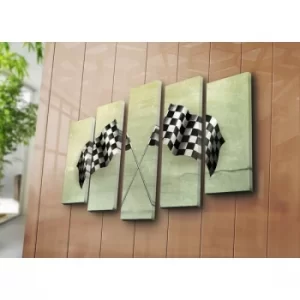 Image of 5PATK-204 Multicolor Decorative Canvas Painting (5 Pieces)