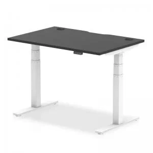 Image of Air Black Series 1200 x 800mm Height Adjustable Desk Black Top with