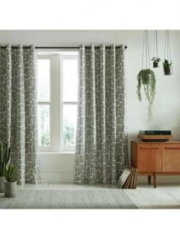 Image of Missprint Little Trees Monochrome 90X72 Eyelet Curtains
