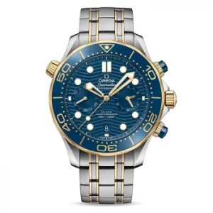 Image of Omega Seamaster Chronograph Mens Two Tone Bracelet Watch