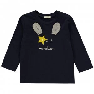 Image of Benetton Benetton Bunny T Shirt - 13C Navy