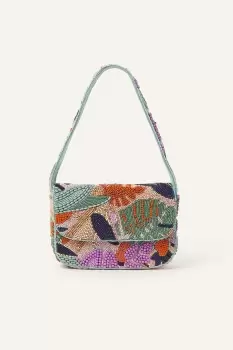 Image of Palm Hand-Beaded Shoulder Bag