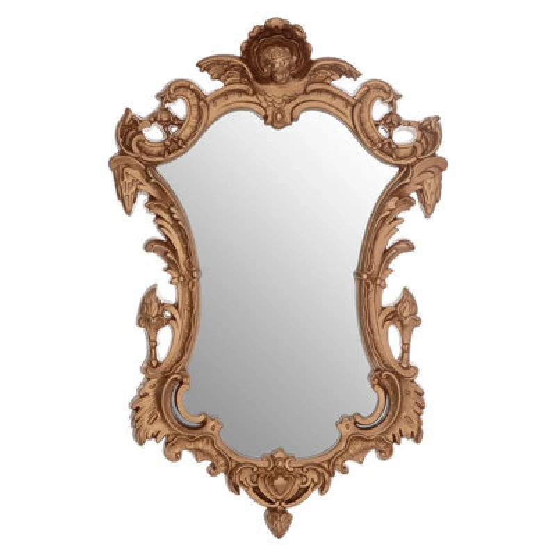 Image of Premier Housewares Hasse Neo-Classical Gold Finish Wall Mirror Gold