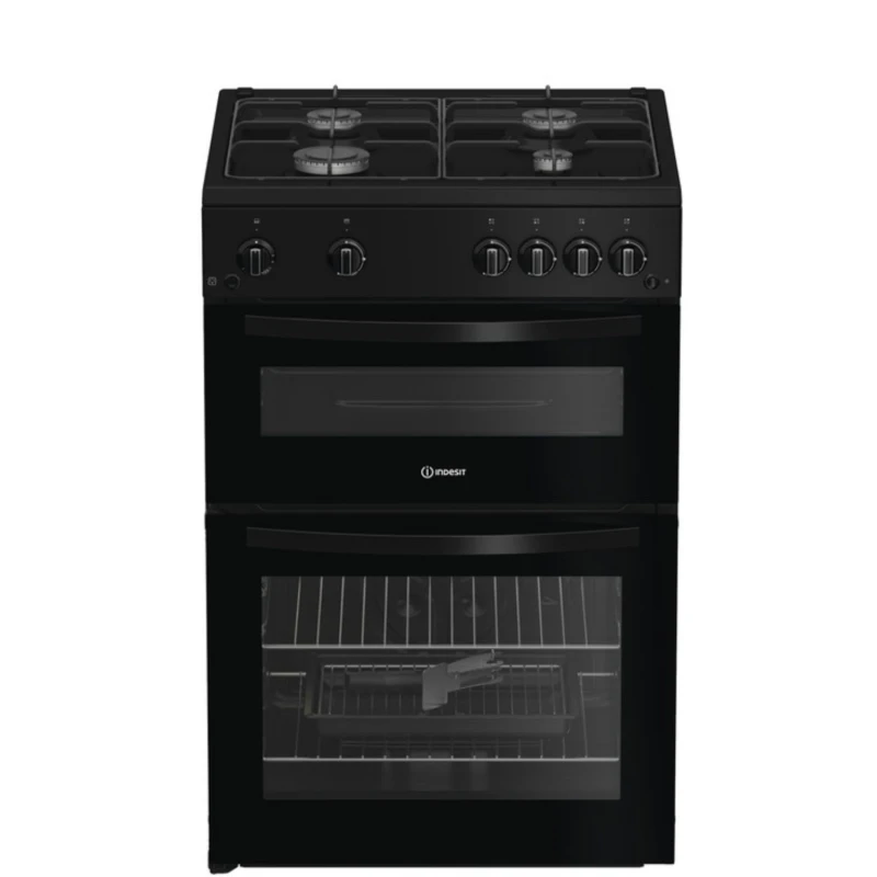 Image of Indesit ITG6GB 60cm Gas Cooker - Black 8050147714478