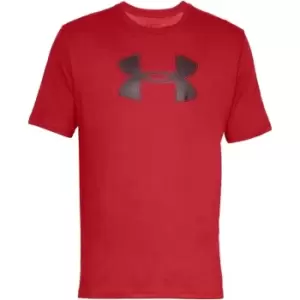 Image of Under Armour Big Logo T Shirt Mens - Red