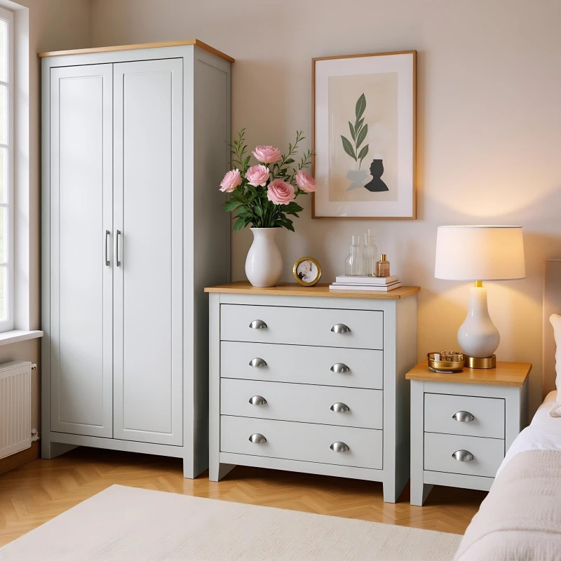 Image of Jack Wills Lancaster 3 Piece Bedroom Set Grey unisex Set