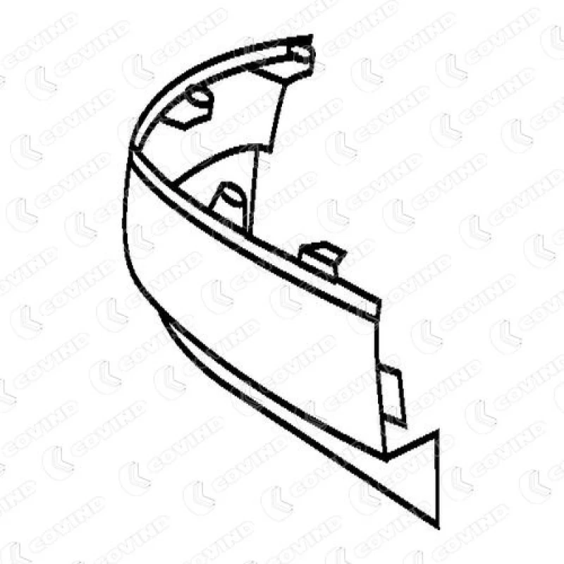 Image of COVIND 560/111 Bumper Right, Black Bumper (938)