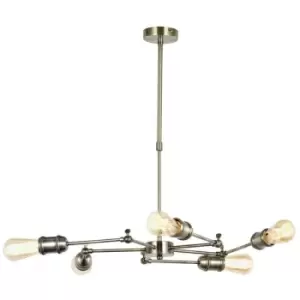 Image of Cristal Old Gold Atomic New 5 Light Pendant Lamp