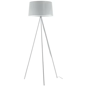 Image of Fan Europe Lighting - Fan Europe MARILYN Tripod Floor Lamp White, Cotton Lampshade 48x155cm