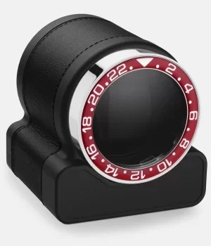 Image of Scatola del Tempo Watch Winder Rotor One Black Red Bezel