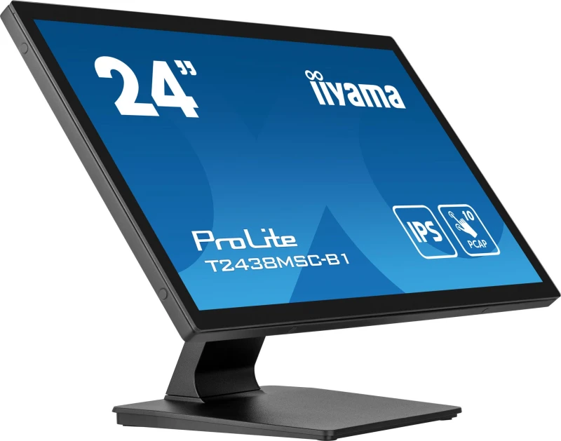 Image of iiyama iiyama ProLite T2438MSC-B1 computer monitor 60.5cm (23.8") 1920 x 1080 pixels Full HD LED Touch Screen Black T2438MSC-B1