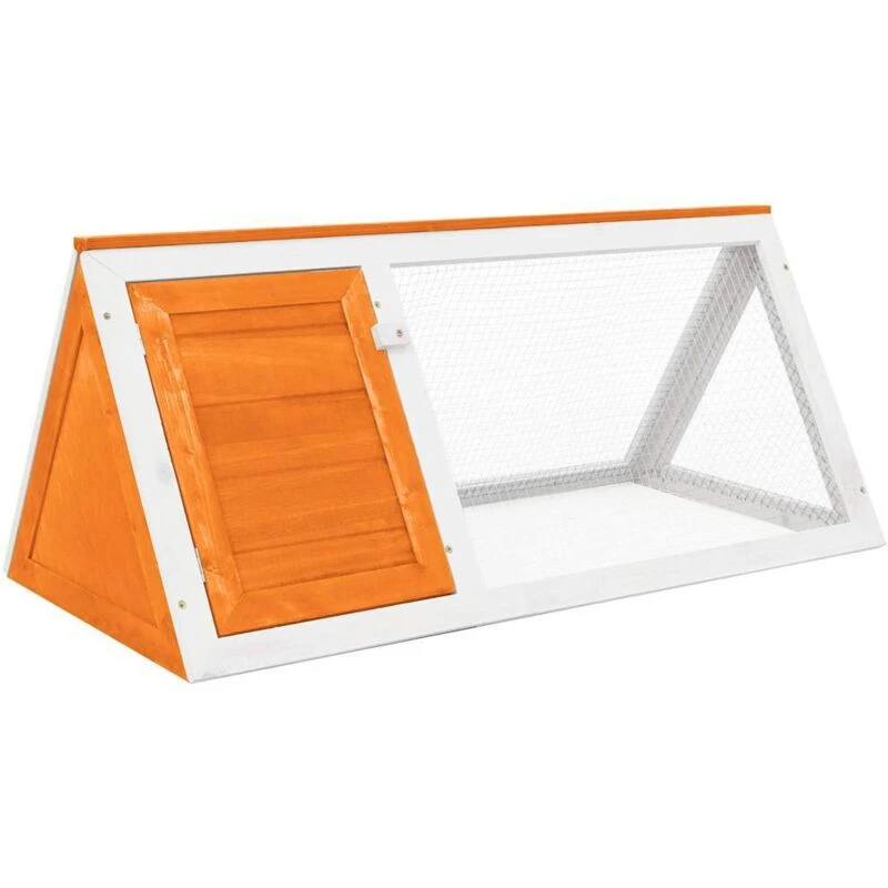 Image of vidaXL Animal Rabbit Cage Wood Pet Cubby Room Hutch Habitat House Carrier