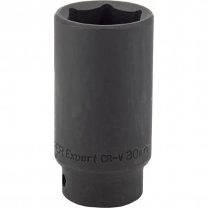 Image of Draper Expert 1/2" Drive Hi Torq Deep Hexagon Impact Socket Metric 1/2" 30mm